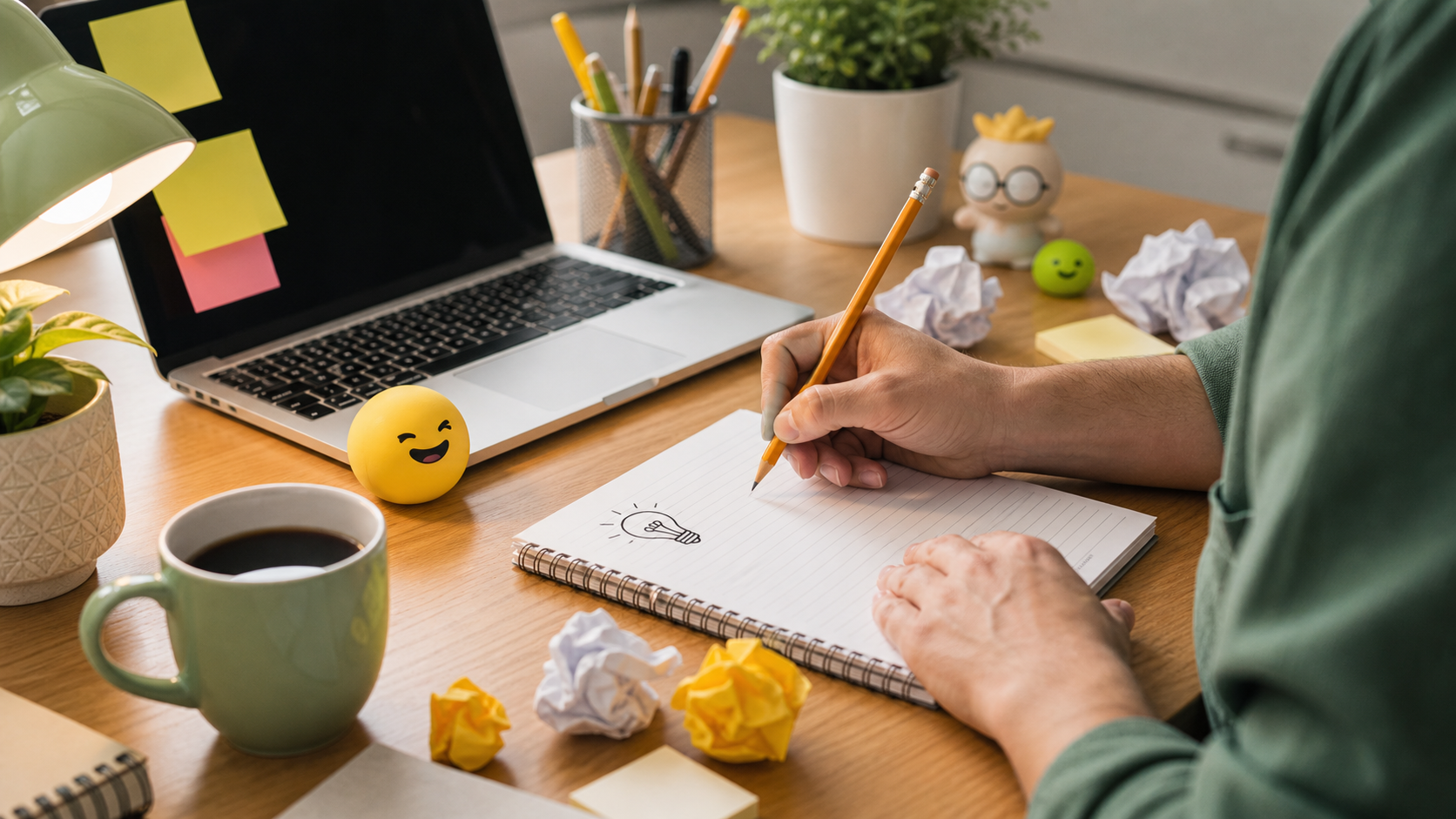 Illustrative editorial scene for writing & publishing